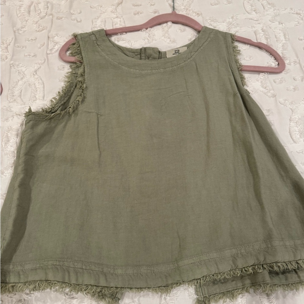 Olive Green Sleeveless Top
